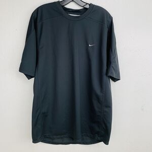 Vintage Nike Charcoal Tee Size XL GRAY TAG Y2K Mesh Crew Neck Swoosh Logo